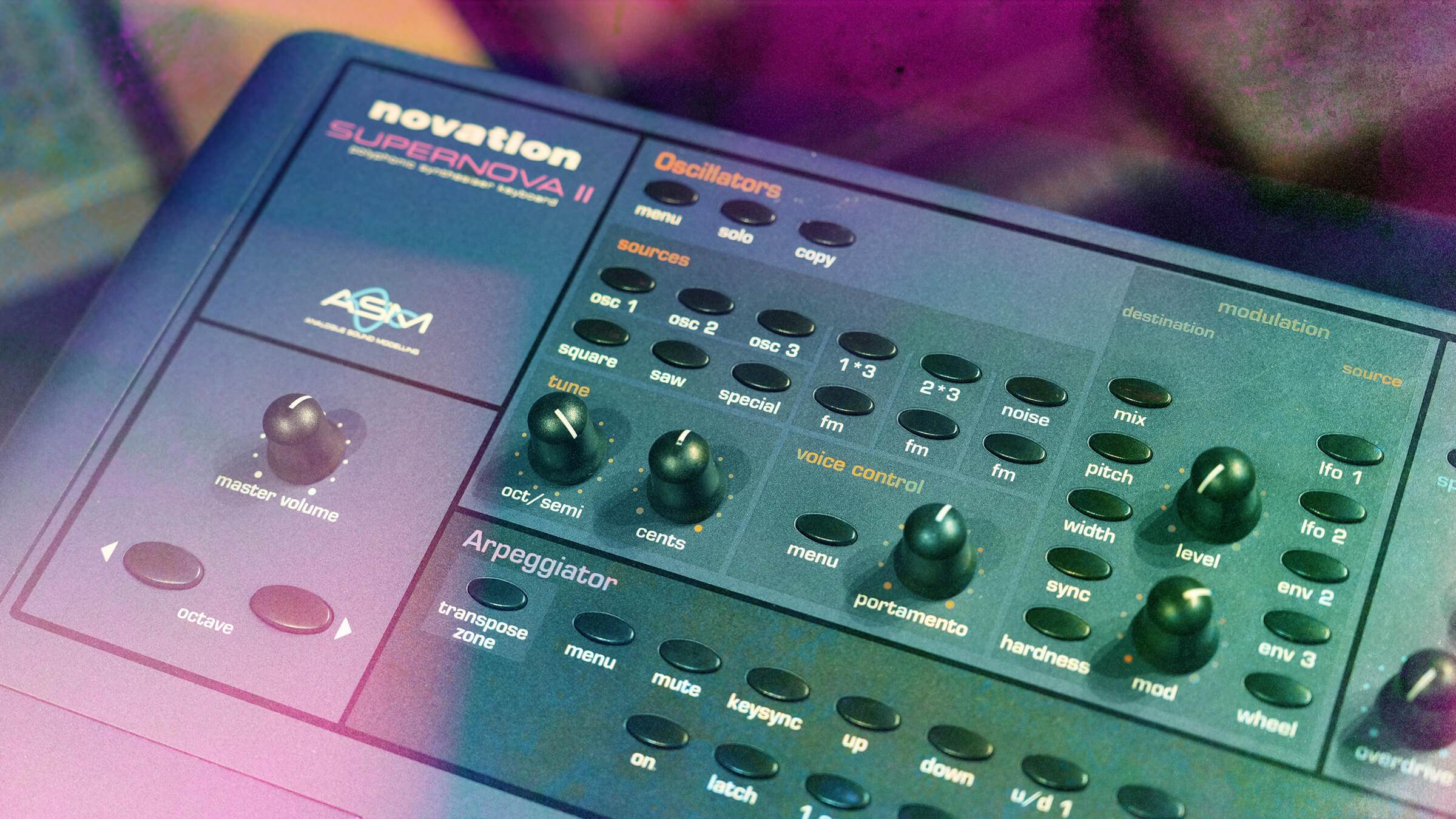 Closeup of Novation Supernova Synthesiser