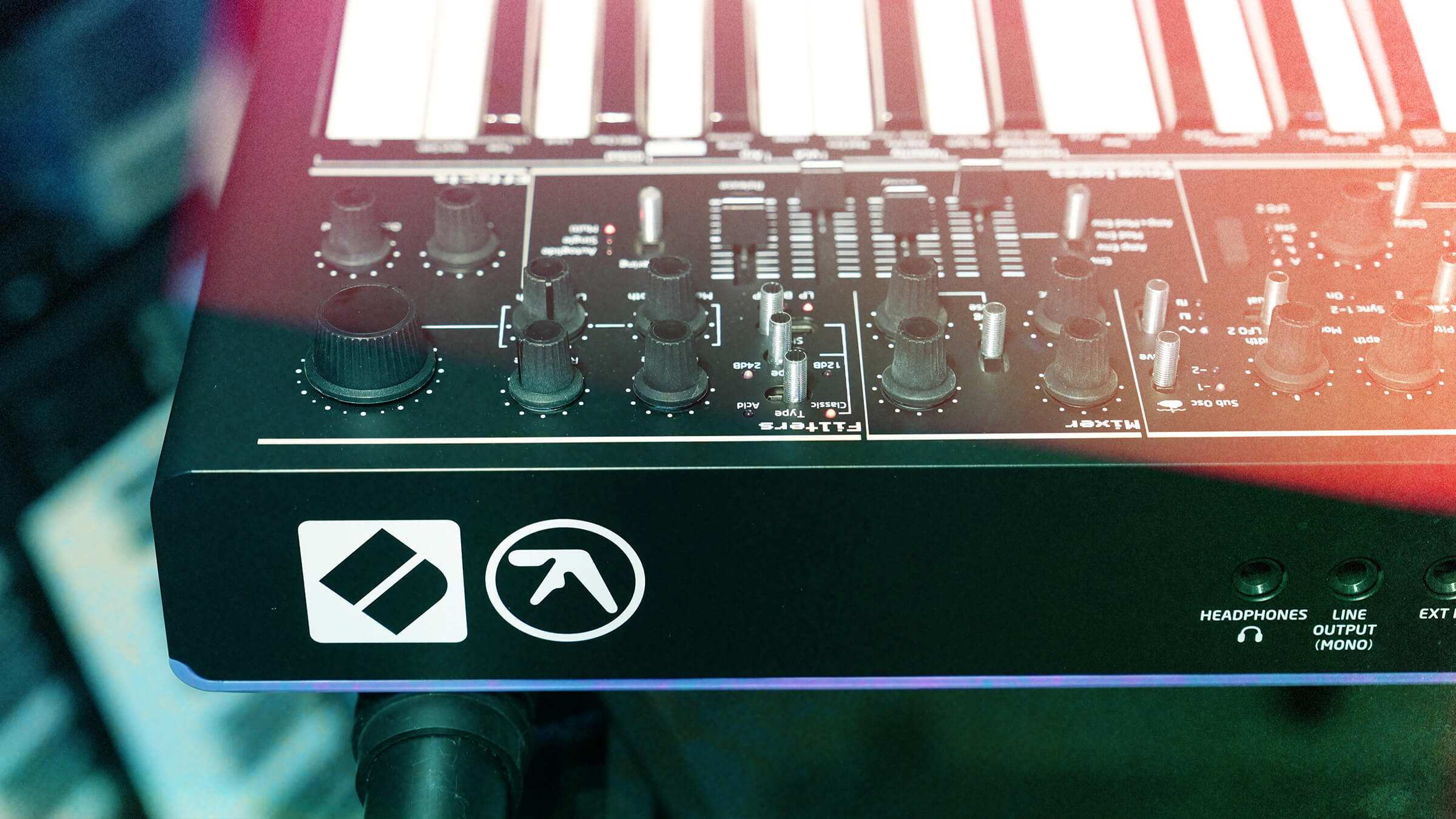 Closeup of Novation AFX Station Synthesiser