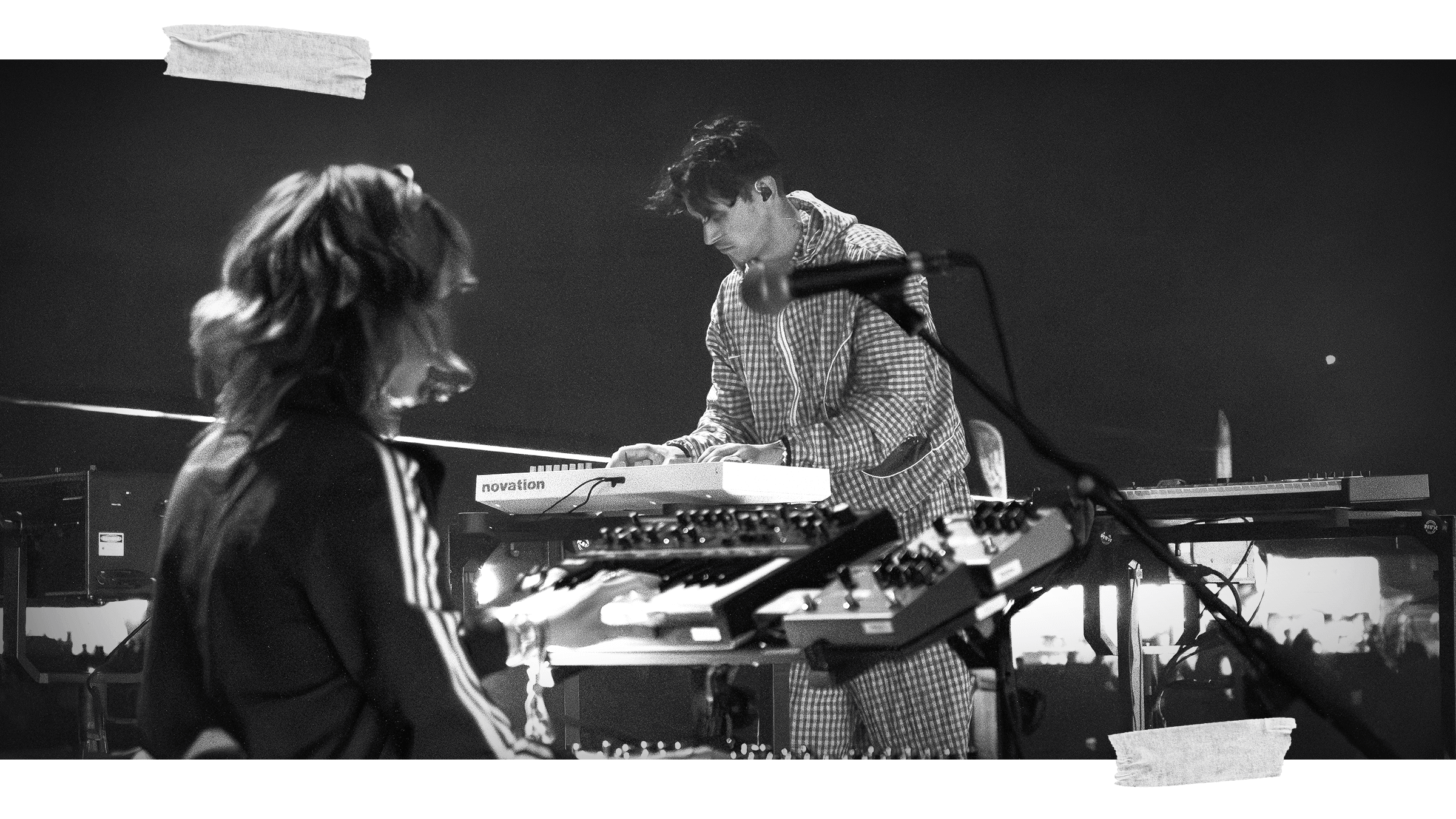 Launchkey 61 White being used live Launchkey 61 White being used live